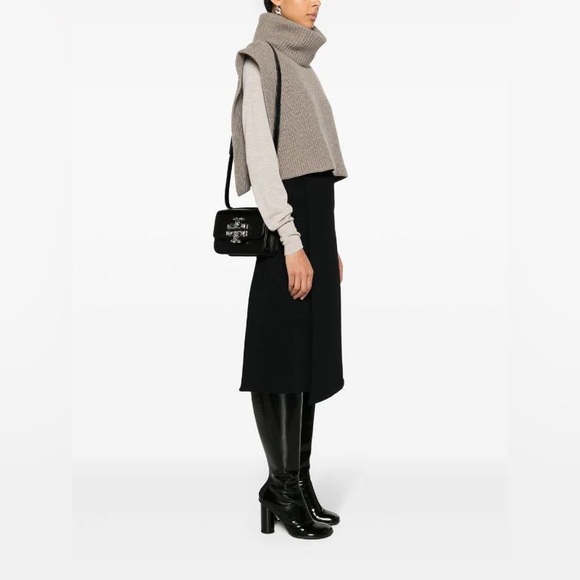 Tory Burch Eleanor distressed small convertible bag black NEW - Picture 5 of 12